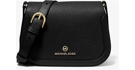 michael michael kors pebbled leather phone crossbody bag|michael kors crossbody black leather.